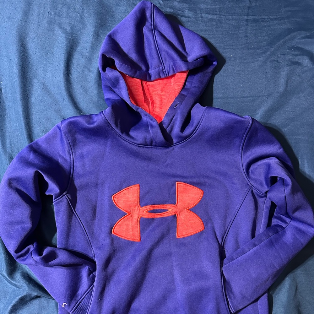 Under Armour Purple Hoodie with Red Logo